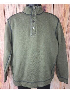 Tommy Bahama Mens Olive Green Cotton Sweater XL